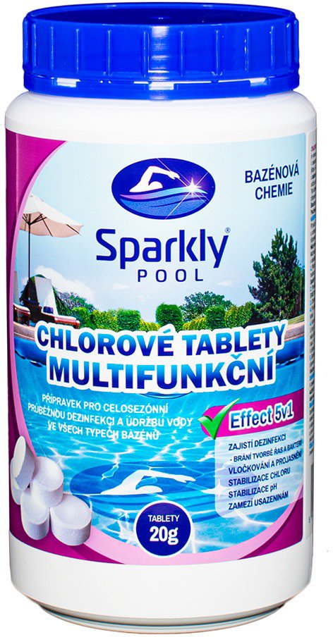 

Sparkly POOL Tablety do bazénu chlorové 5v1 multifunkční 20g 1 kg