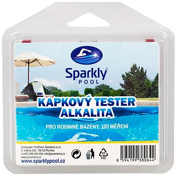 

Sparkly POOL Kapkový tester vody v bazénu - alkalita