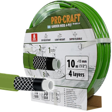

PROCRAFT Zahradní hadice PR-4GH1310, zelená, 4vrstvá, 1/2" 10 m