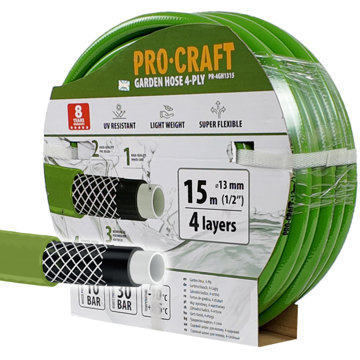 

PROCRAFT Zahradní hadice PR-4GH1315, zelená, 4vrstvá, 1/2" 15 m