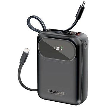 PROMATE PowerPod 10 s USB-C kabelem 20000 mAh 35 W
