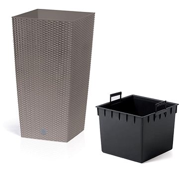 

PROSPERPLAST Květináč RATO SQUARE DRTS400, moka