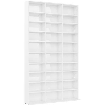 

Skříňka na CD bílá vysoký lesk 102 x 23 x 177,5 cm dřevotříska 801784