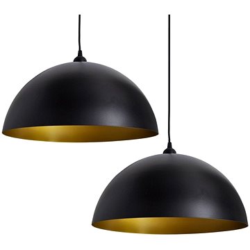 

Stropní lampa polokoule 2 ks s nastavitelnou výškou černá