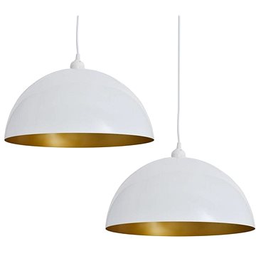 

Stropní lampa polokoule 2 ks s nastavitelnou výškou bílá