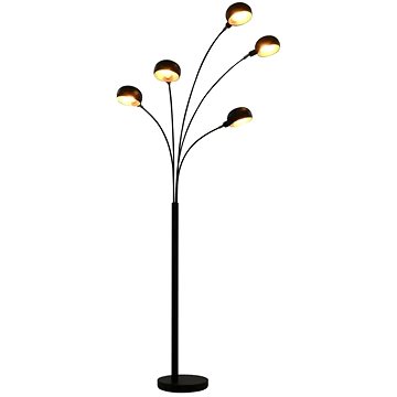 

Stojací lampa 200 cm 5 x E14 černo-zlatá