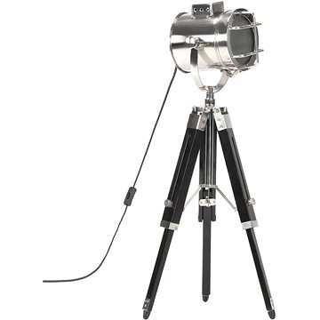 

Stojací lampa na stativu černá masivní mangovníkové dřevo 69 cm