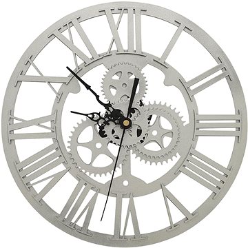 

Nástěnné hodiny stříbrné 30 cm akrylové 325169