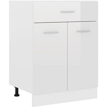 Shumee Spodní kuchyňská skříňka se zásuvkou 801233 bílá vysoký lesk - Kuchyňská skříňka
