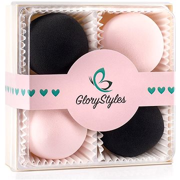 

GloryStyles Sada houbiček na make-up - růžová/černá