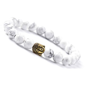 

Feng Shui Harmony Náramek Howlit bílý s Buddhou