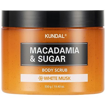 

Kundal Macadamia & Sugar Body Scrub - tělový peeling 550 g, White Musk