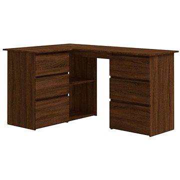 

SHUMEE Rohový psací stůl hnědý dub 145 × 100 × 76 cm kompozitní dřevo