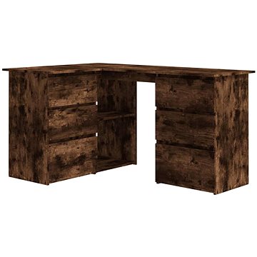 

SHUMEE Rohový psací stůl kouřový dub 145 × 100 × 76 cm kompozitní dřevo