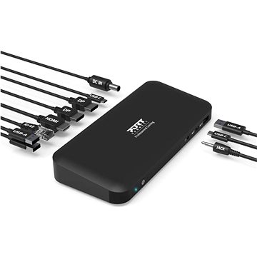 

PORT CONNECT Dokovací stanice pro kanceláře, USB-C, 2x4K, černá