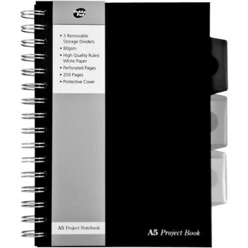 

PUKKA PAD Black project book, A5, linkovaný, 125 listů