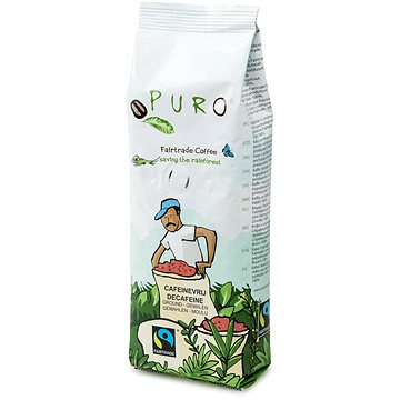 

Puro mletá káva BEZ KOFEINU Fairtrade 250g