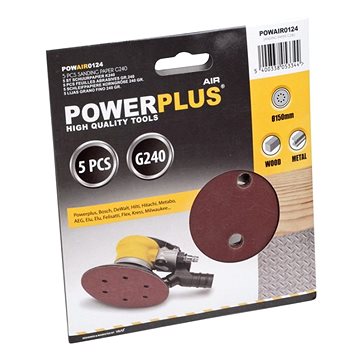 

POWERPLUS Brusný kotouč 150 G240 5ks POWAIR0124