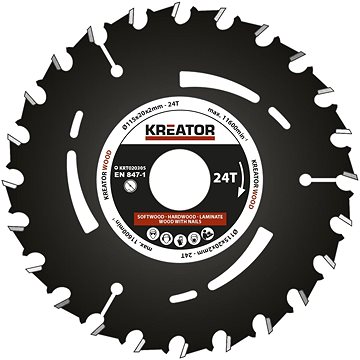 

KREATOR Pilový kotouč pro ponorné pily 115mm 24T KRT020305