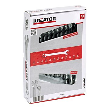 

KREATOR Sada klíčů očko/otevřený 8-22mm 12ks KRT500009