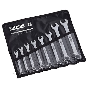 

KREATOR Sada klíčů očko/otevřený 8-19mm 8ks v kapse KRT500011