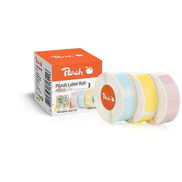 

PEACH PE101 12 x 40 mm, 3 x 180 ks, modré, žluté a růžové