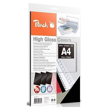 PEACH PB100-17 A4 zadní, černý - balení 25 ks