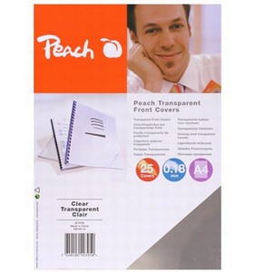 

PEACH PB100-15 A4 přední, transparentní - balení 25 ks