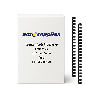 EUROSUPPLIES A4 14 mm černý - balení 100 ks