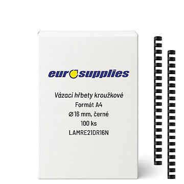 EUROSUPPLIES A4 16mm černý - balení 100 ks