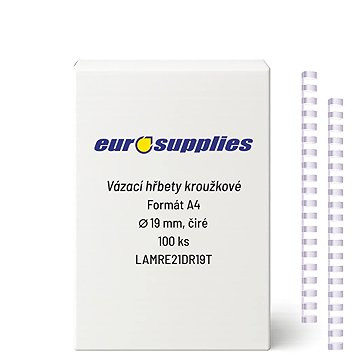 EUROSUPPLIES A4 19 mm čirý - balení 100 ks