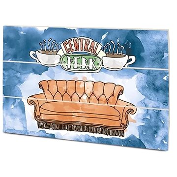 

Friends: Centrall Perk Sofa - malba na dřevě