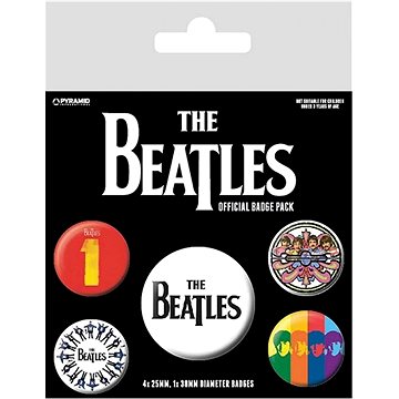 

The Beatles: Black - odznaky 5 kusů