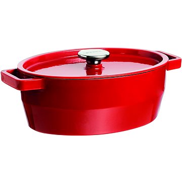 

PYREX Kastrol litinový ovál 33cm, 5.8l červený