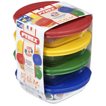 

Pyrex 913S572/7646 Sada dóz 4 ks čtverec