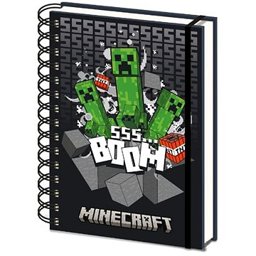 Minecraft: Boom - zápisník A5 s kroužkovou vazbou