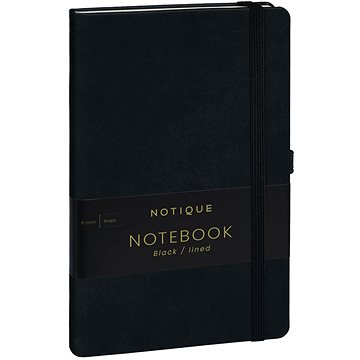 Notique Notes linkovaný, černý, 13 × 21 cm