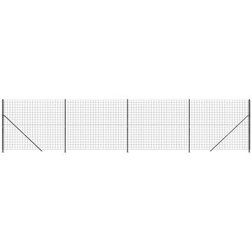 

SHUMEE Drátěný plot s přírubami 1,8 × 10 m antracitový