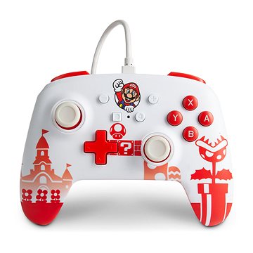 

PowerA Enhanced Wired Controller for Nintendo Switch - Mario Red/White
