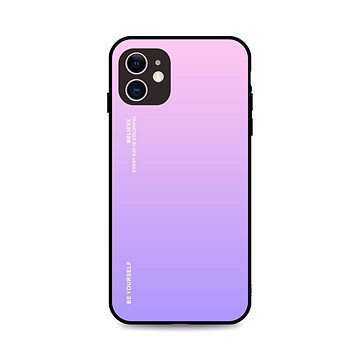 

TopQ Kryt LUXURY iPhone 11 pevný duhový růžový 91301