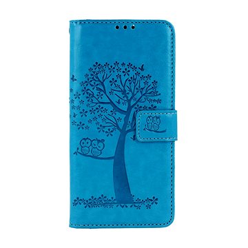 

TopQ Pouzdro Samsung A34 knížkové Tyrkysový strom sovičky 94280