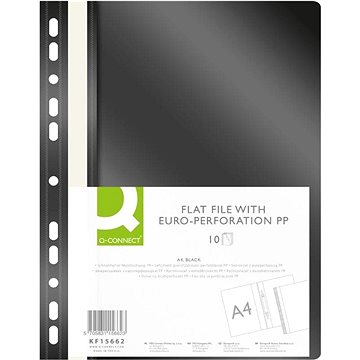 

Q-CONNECT A4 s euroděrováním, černý - balení 10 ks