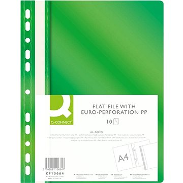 

Q-CONNECT A4 s euroděrováním, zelený - balení 10 ks