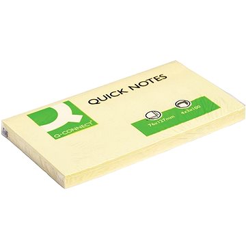 

Q-CONNECT 76 x 127 mm, 4 x 3 x 100 lístků, žluté