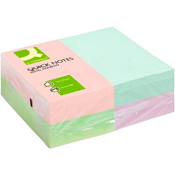 

Q-CONNECT 76 x 127 mm, 4 x 3 x 80 lístků, pastelový