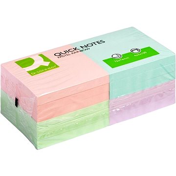 

Q-CONNECT 76 x 76 mm, 4 x 3 x 100 lístků, pastelový