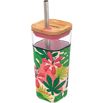 

Quokka Liquid Cube s brčkem pink jungle flora