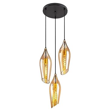 

RABALUX Závěsné svítidlo BELLINI 72203 100 cm černo-jantarové