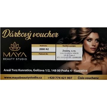 Voucher: Dárkový voucher Maya Beauty Studio v hodnotě 2 000 Kč | Voucher:  on 