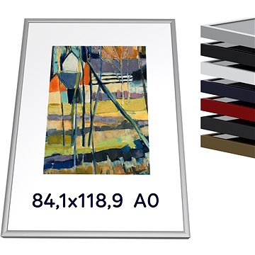 

THALU Kovový rám 84,1x118,9 A0 cm Stříbrná matná